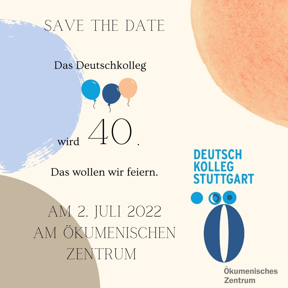 Einladung zum 40-jährigen Jubiläum des Deutschkollegs Stuttgart